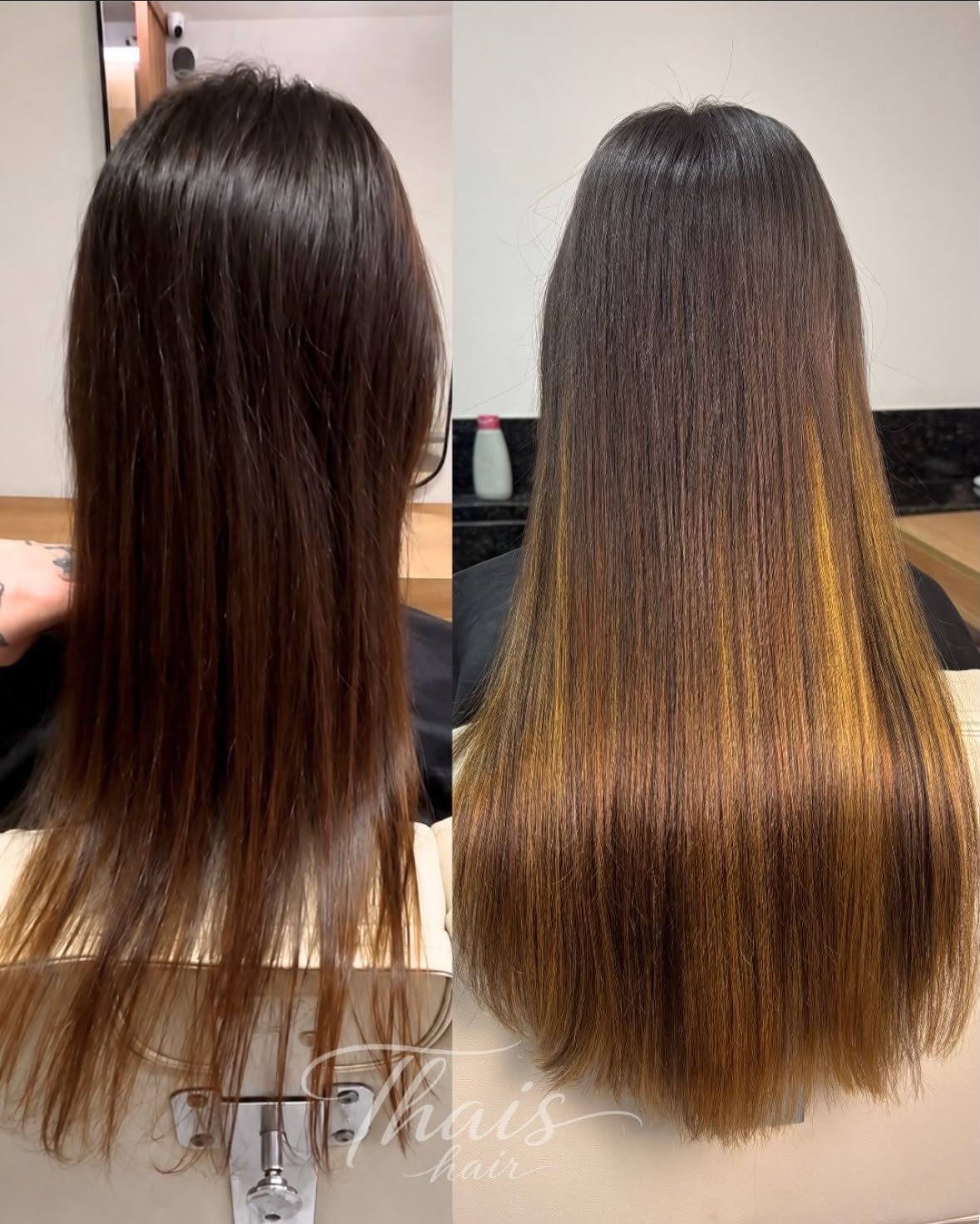 Resultado de Mega Hair castanho alinhado
