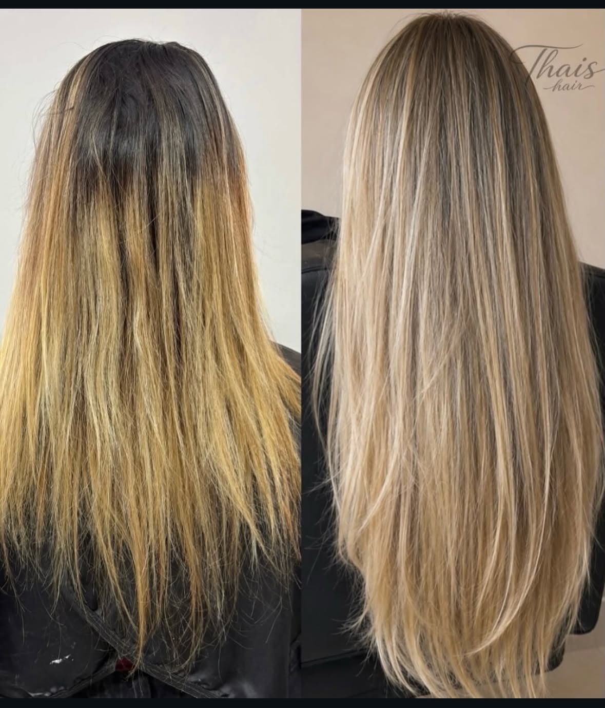 Resultado de Mega Hair loiro antes e depois