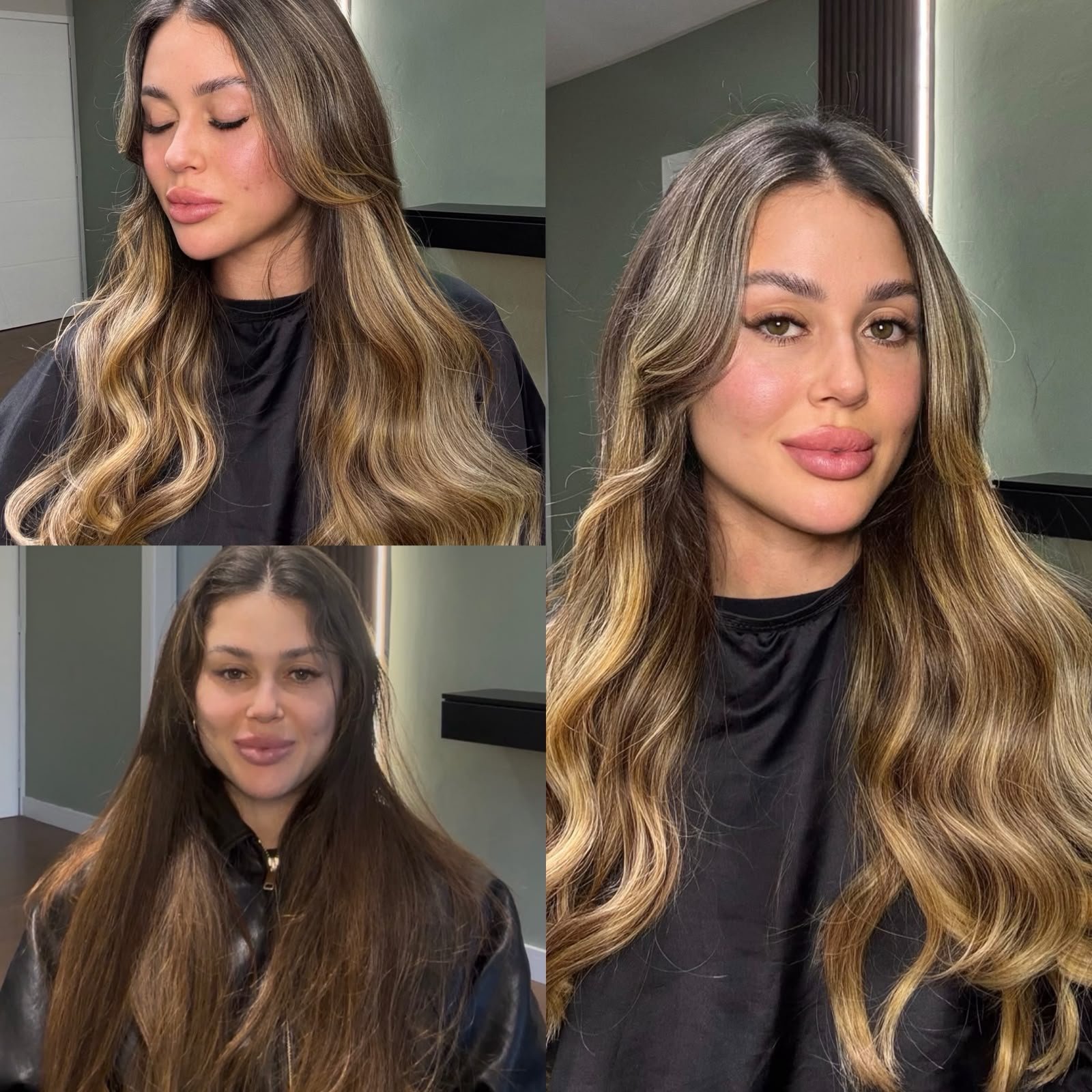 Transformação de Mega Hair com mechas