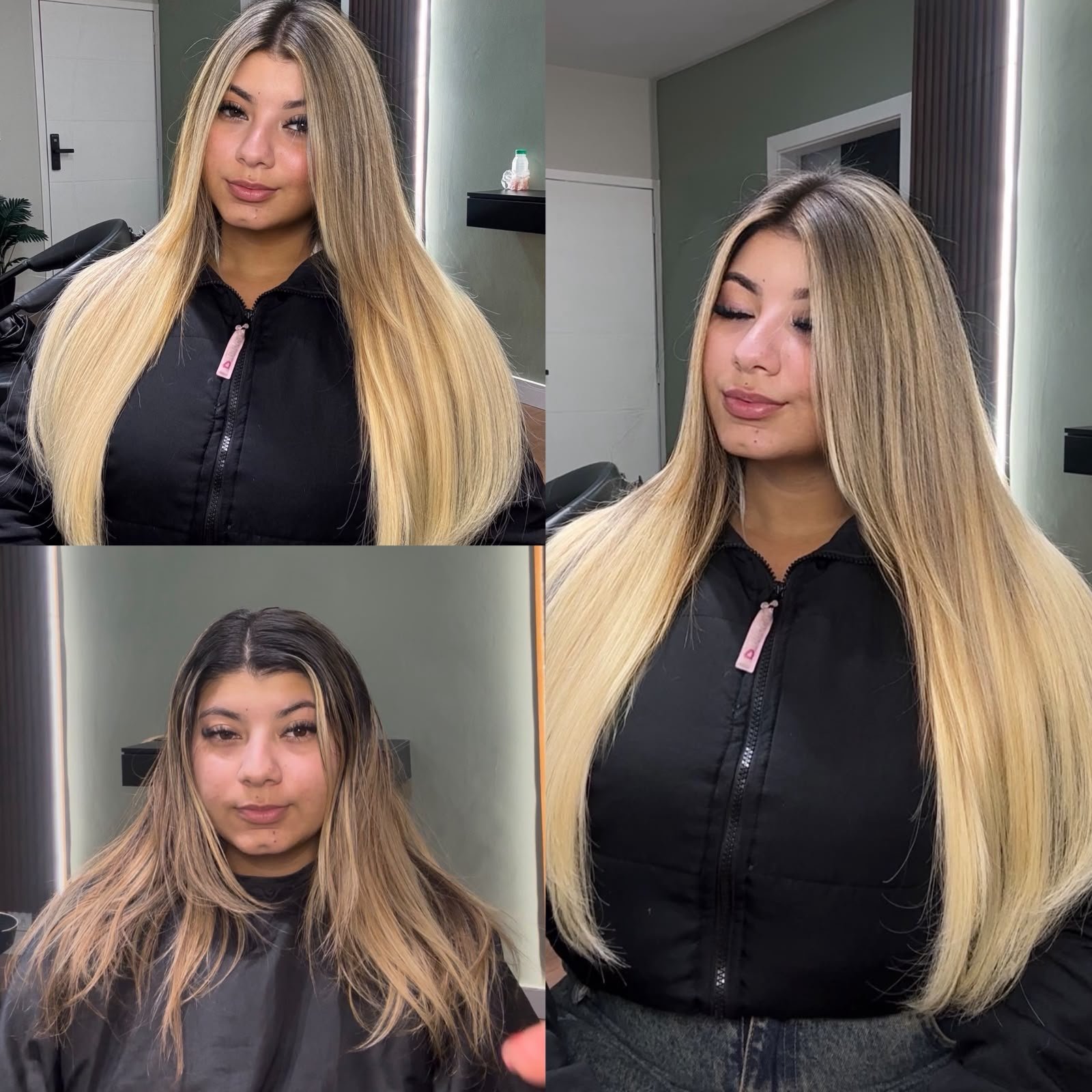 Mega Hair loiro longo com acabamento natural